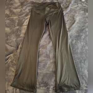 Athletic Works Womens Green Yoga Pants Bell Bottom Large 12/14 DriWorks